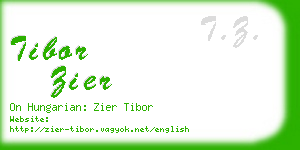 tibor zier business card